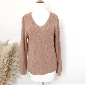 H&M pink knit sweater